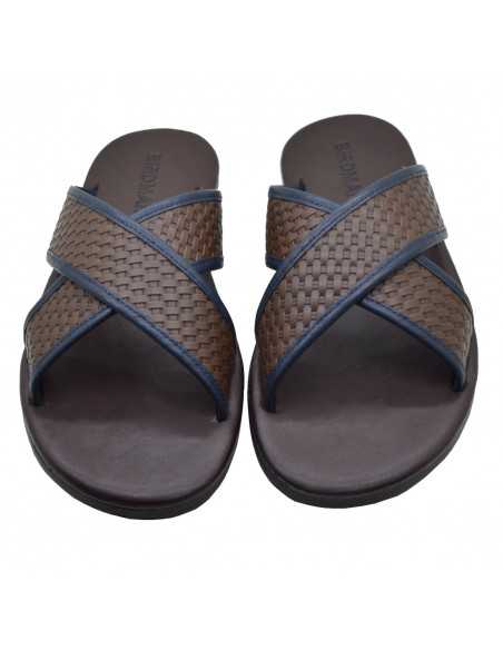 chinelo masculino couro