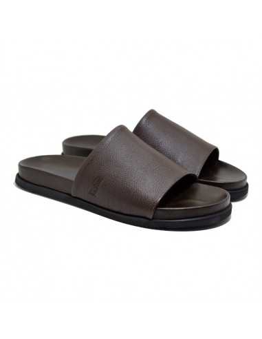 chinelo slide de couro