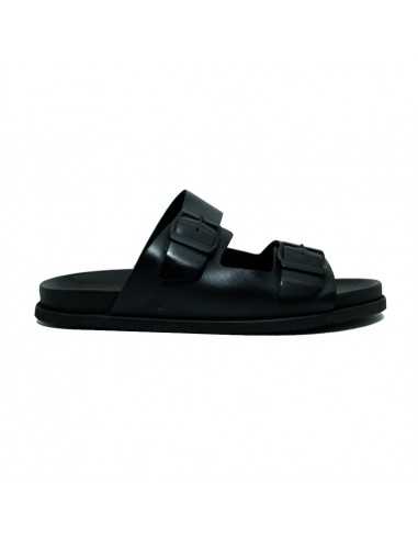 Sandália Birken Couro Birdman Preto
