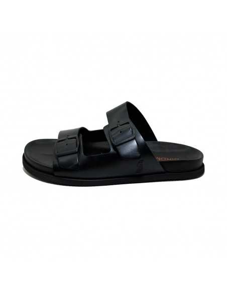 Sandália Birken Couro Birdman Preto