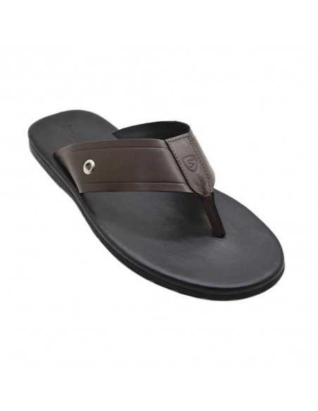 Chinelo Masculino Couro Cartagena Café